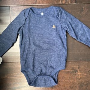 Baby Gap Brannan Bear Long Sleeve Waffle Bodysuit 12-18mo